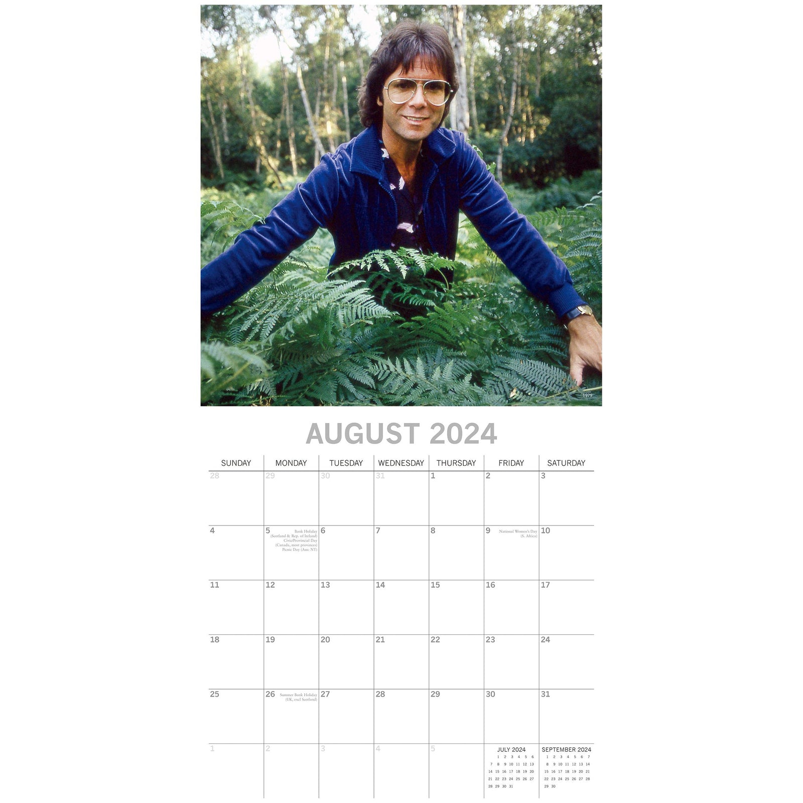 Cliff Richard 2024 Square Wall Calendar 16 Month Planner Christmas New Year Gift