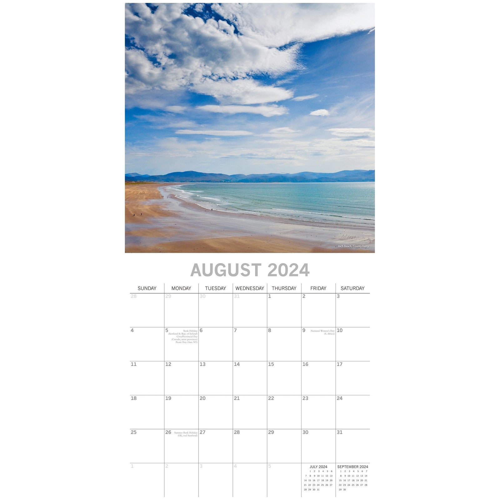 Coastlines of Ireland - 2024 Square Wall Calendar 16 Month Planner New Year Gift