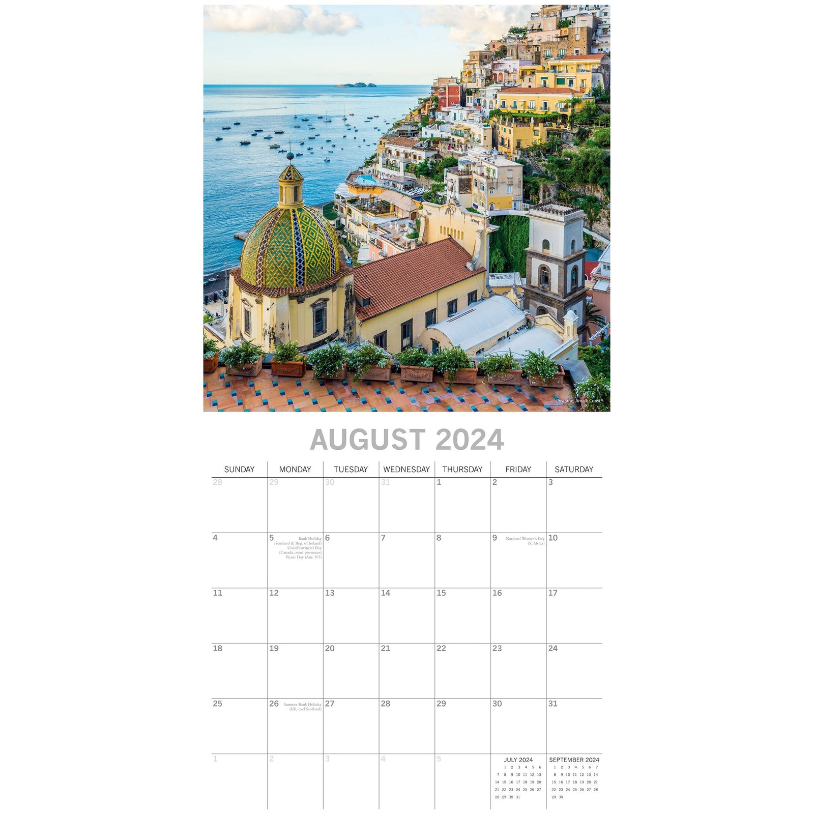 Italy 2024 Square Wall Calendar 16 Month Premium Planner Christmas New Year Gift