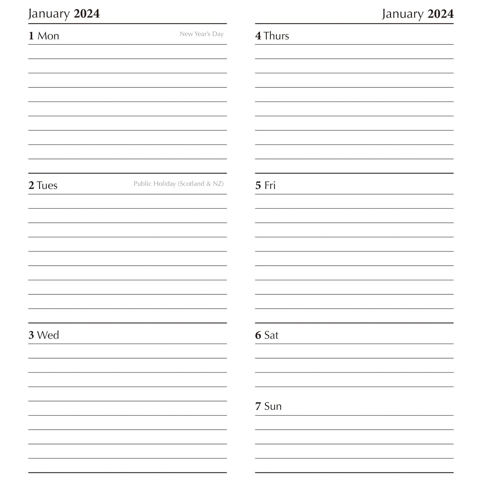 Joy - 2024 Flexi Pocket Diary Premium Planner Christmas Xmas New Year Gift