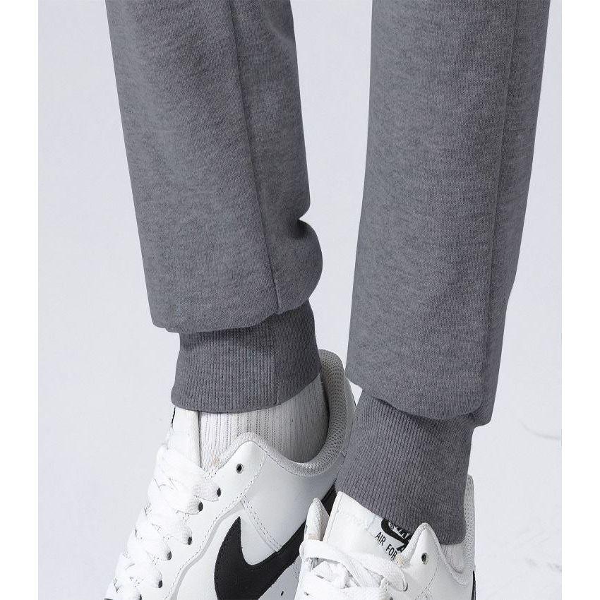 Men's Fleece Slim Trackpant Sport Joggers w Zipped Pockets Gym Casucal Trousers, Light Grey, M