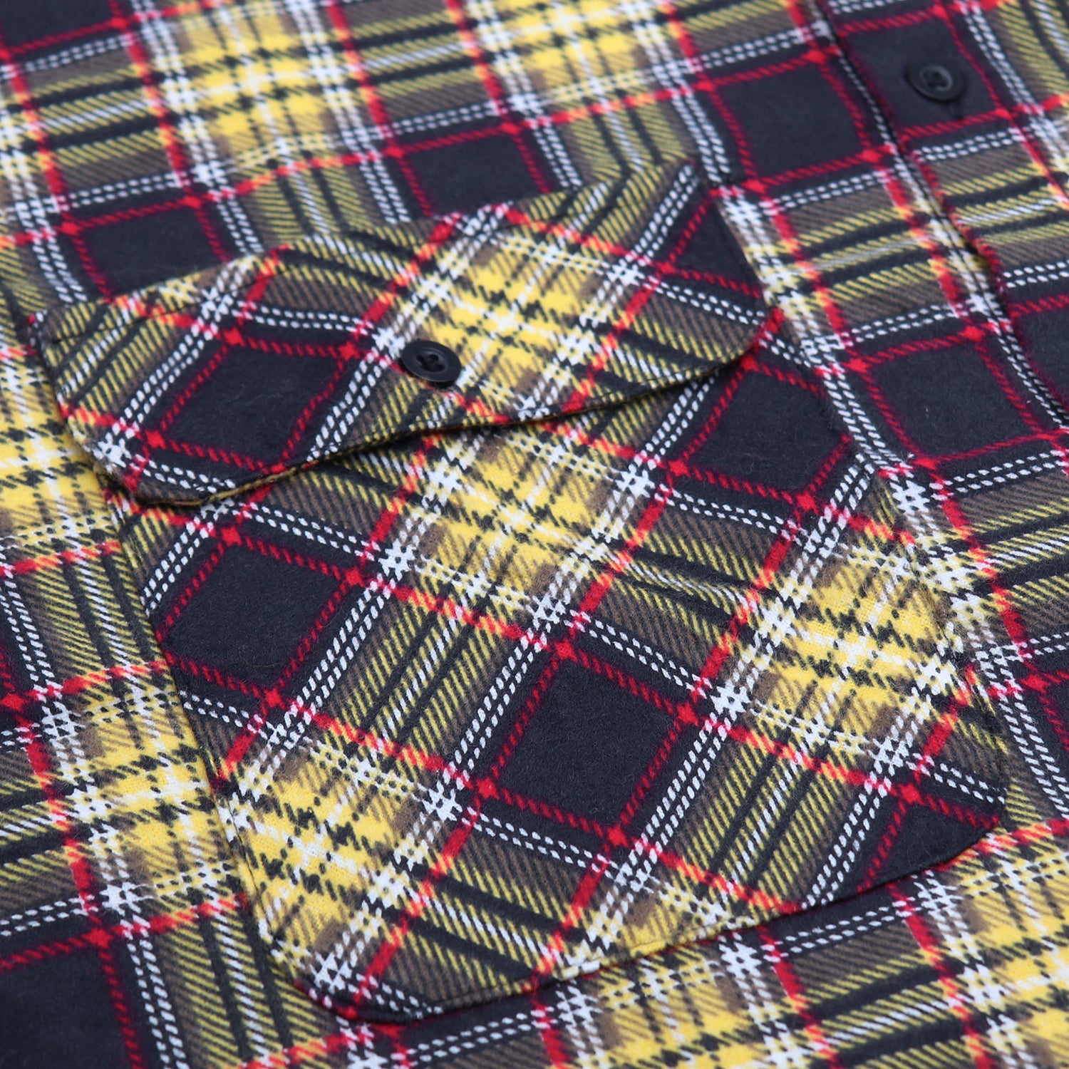 Men's 100% Cotton Flannelette Shirt Long Sleeve Plaid Check Flannel w Pockets, Golden Horizon Plaid, S