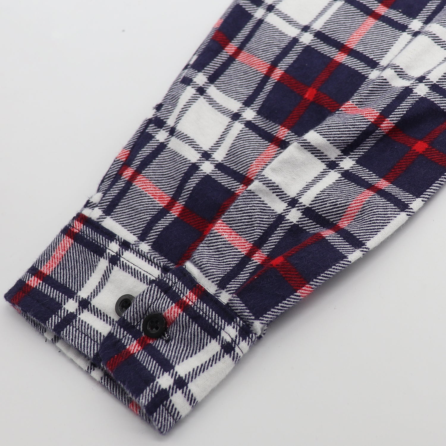 Men's 100% Cotton Flannelette Shirt Long Sleeve Plaid Check Flannel w Pockets, Snowfall Navy Plaid, S