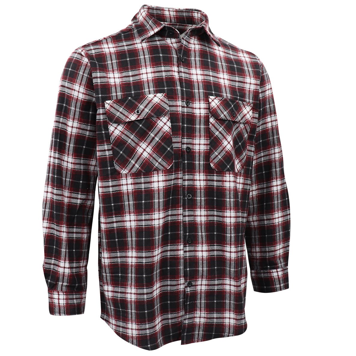 Men's 100% Cotton Flannelette Shirt Long Sleeve Plaid Check Flannel w Pockets, Vintage Ash Plaid, M