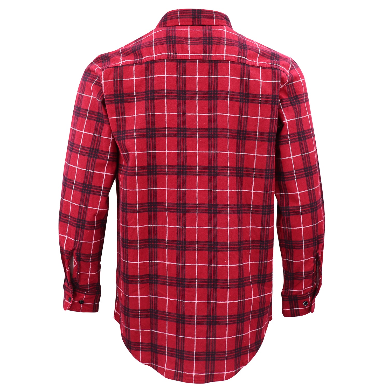 Men's 100% Cotton Flannelette Shirt Long Sleeve Plaid Check Flannel w Pockets, Scarlet Ember Plaid, 3XL
