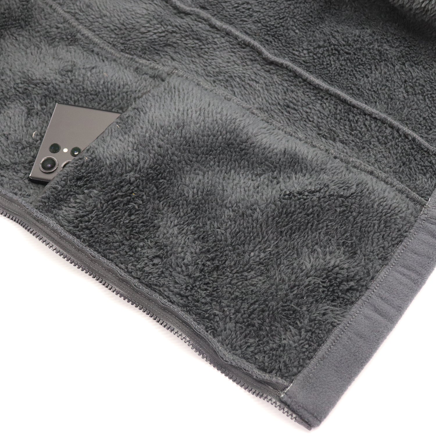 Mens Thick Zip Up Jumper w Sherpa Fur Lined Sweatshirt Winter Unisex Jacket Coat, Navy, M