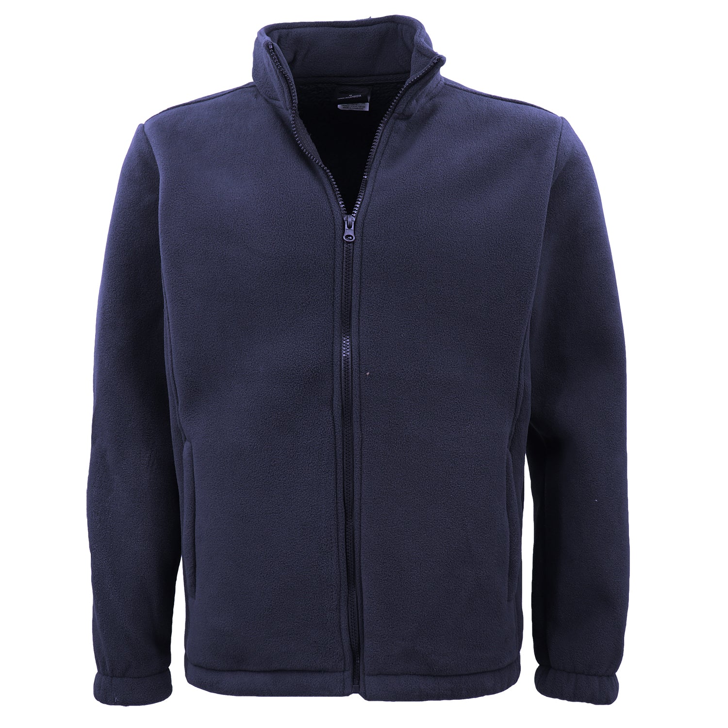 Mens Thick Zip Up Jumper w Sherpa Fur Lined Sweatshirt Winter Unisex Jacket Coat, Navy, L