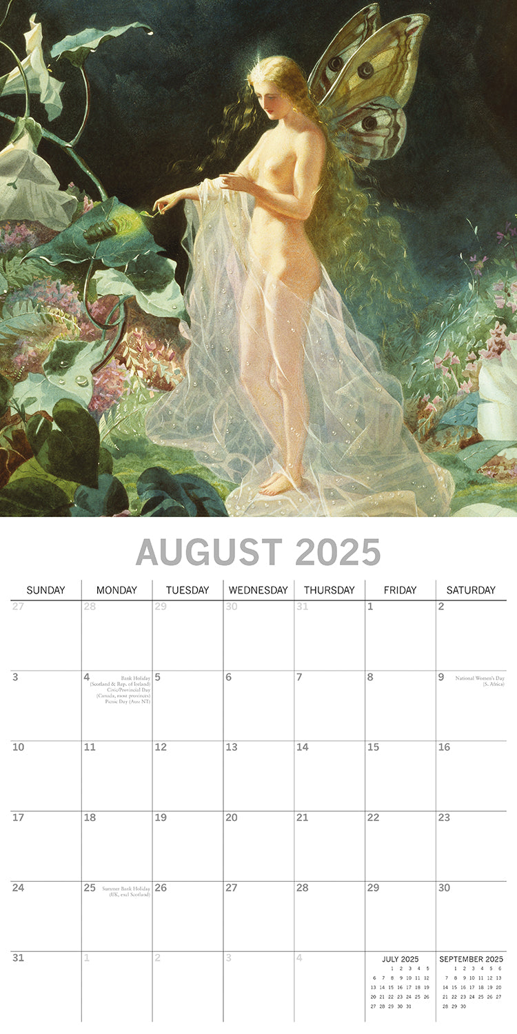Fairies - 2025 Square Wall Calendar Arts 16 Months Premium Planner Gift