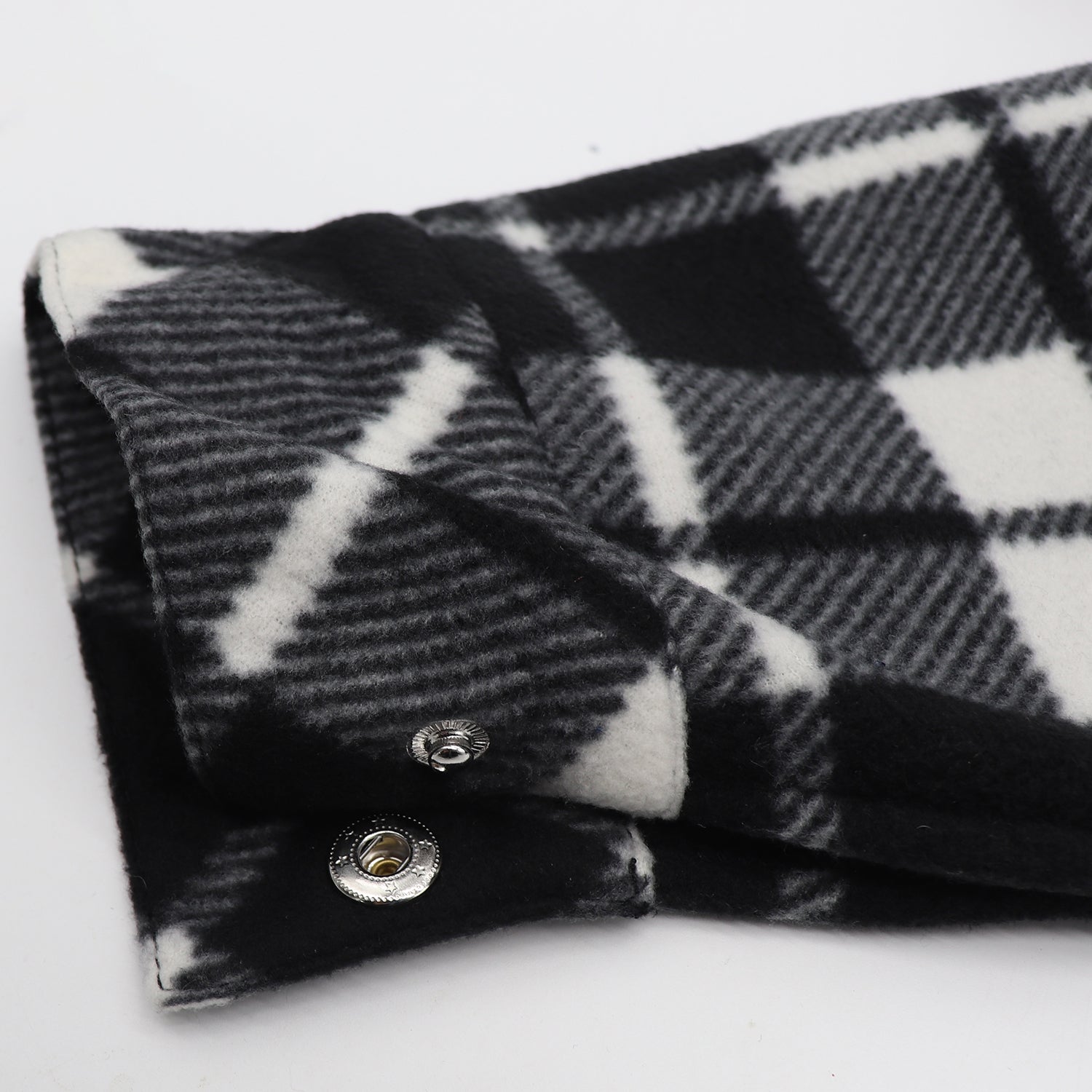 Men's Hooded Flannel Jacket Flannelette Plaid Fleece Shirt Zip Up Winter Coat, Black, XL