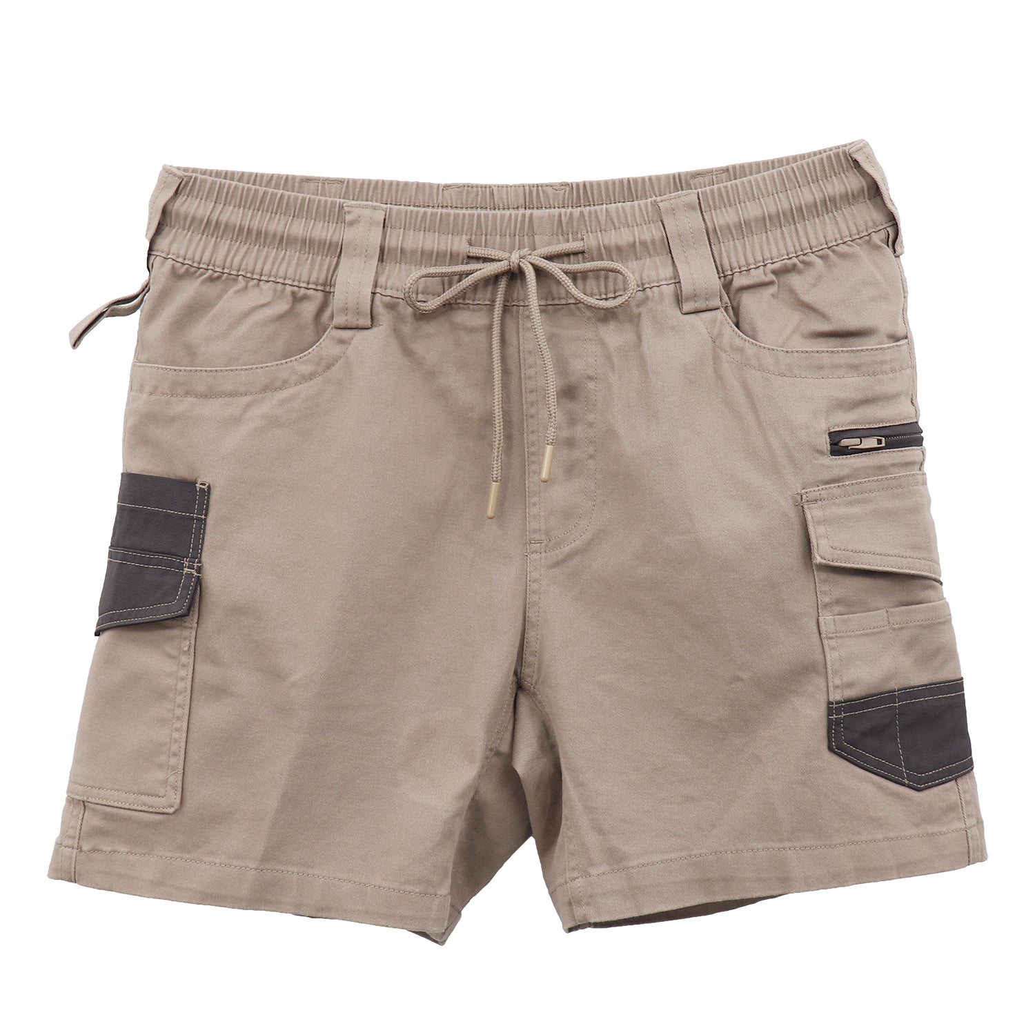 Mens Cargo Cotton Work Shorts 10 Pockets Tradies Utility Pants Workwear Trousers, Khaki, 36