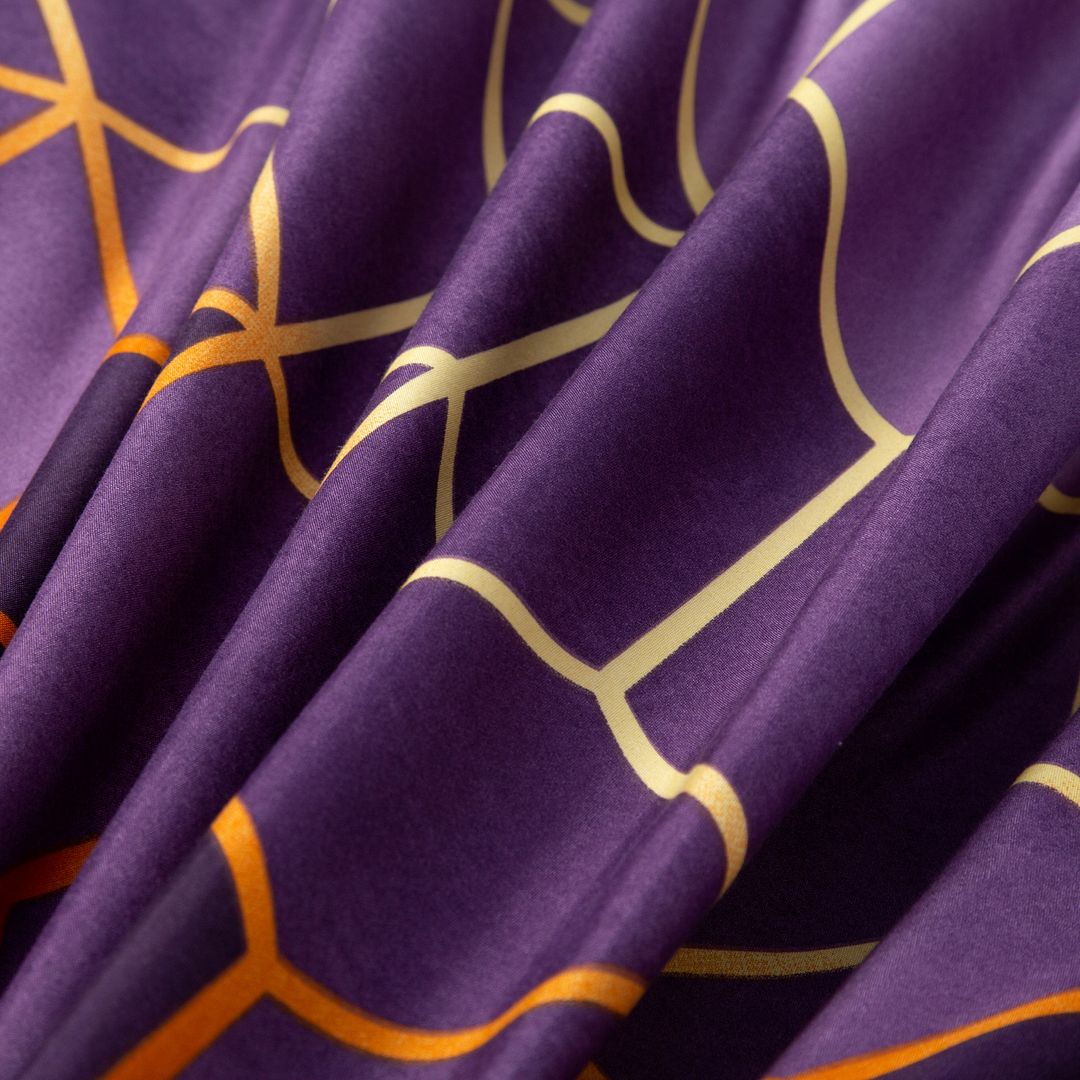 Erena Purple Quilt/Doona/Duvet Cover Set - Queen Size