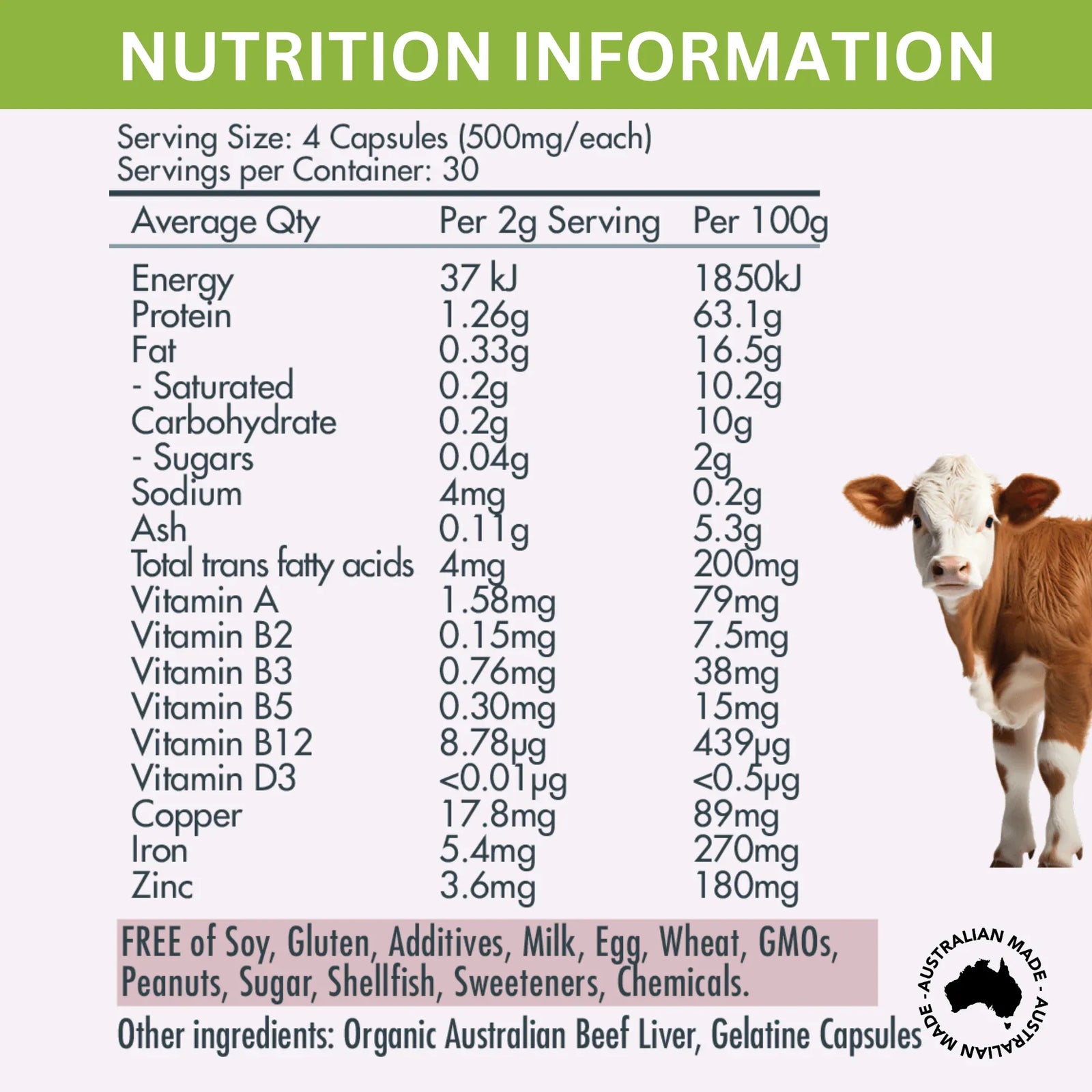 Organic Beef Liver Capsules