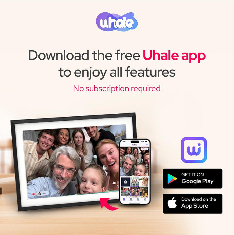 10.1 Inch Digital Picture Frame - 1280 * 800 HD WiFi Enabled with Load from Phone Capability, 32GB Memory Touch Screen Photo Display Brown