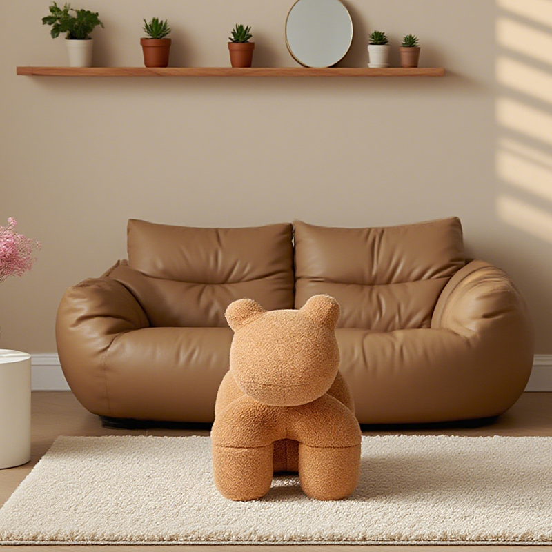 Lamb Stool Chair Brown