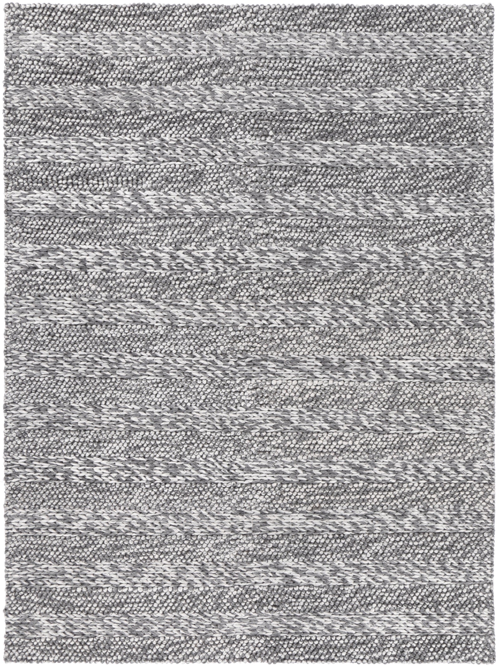 Harlow Ringlets Charcoal Wool Blend Rug 200x290