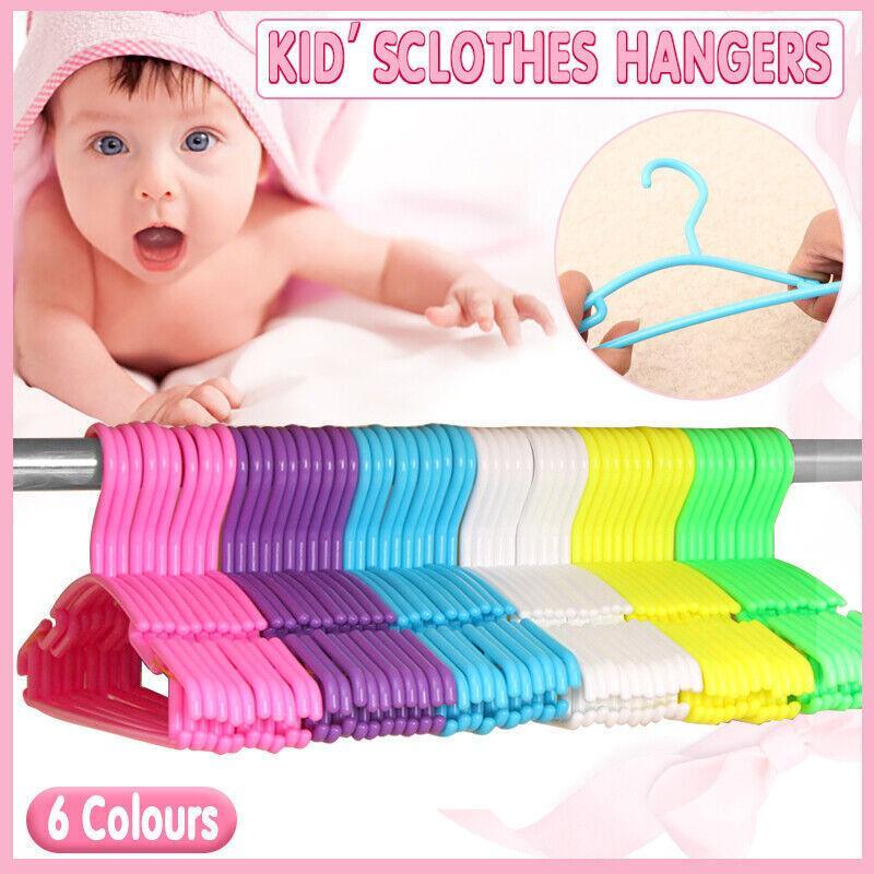 10pcs Small Plastic Clothes Hangers Mini Coat Hanger Set for Wardrobe Storage - Yellow