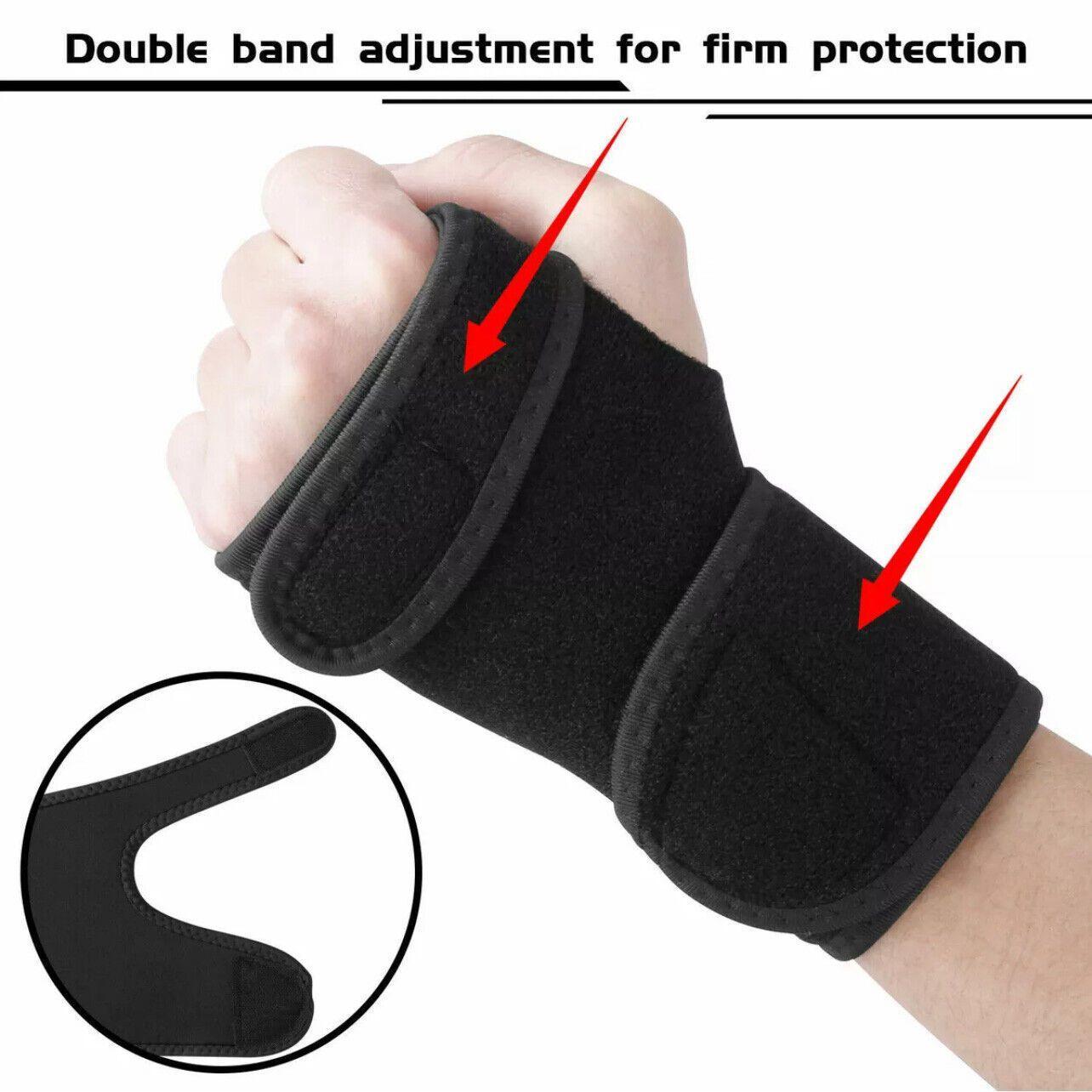 Aolikes Steel Wrist Support Splint Carpal Tunnel Syndrome Sprain Strain Brace - Left Hand