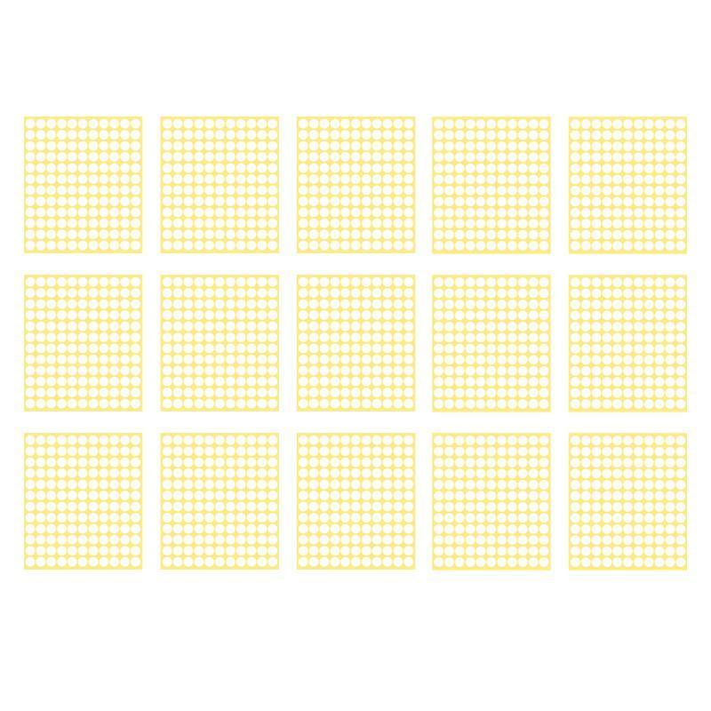 8/13/25/50mm Colour Sticker Dots Adhesive Round Labels Circular Scrapbooking White - 13mm 132 Dots - 1 Sheet