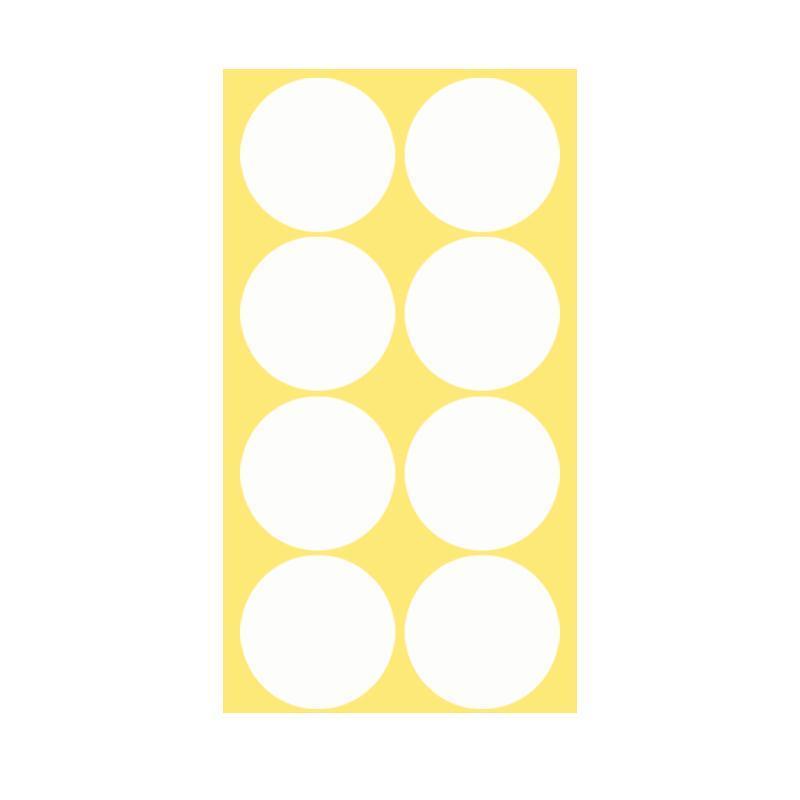 8/13/25/50mm Colour Sticker Dots Adhesive Round Labels Circular Scrapbooking White - 50mm 8 Dots - 1 Sheet