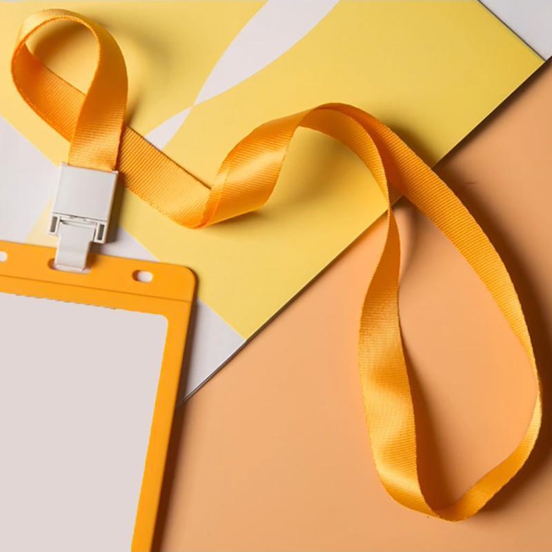 20PCS Badge PVC Swipe Work Opal Card Holder Security ID Tag Hang Lanyard Strap - Grey White 20PCS
