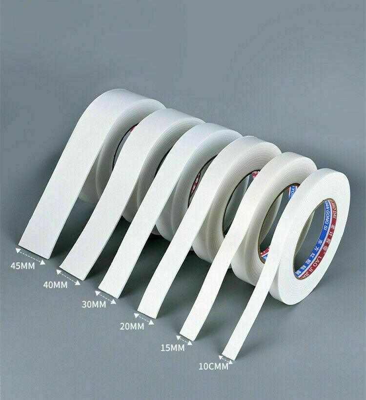 Double Sided White Pe Foam Sticky Tape Mounting Diy Craft Strong Adhesive 2.5M - 30mm*2.5m
