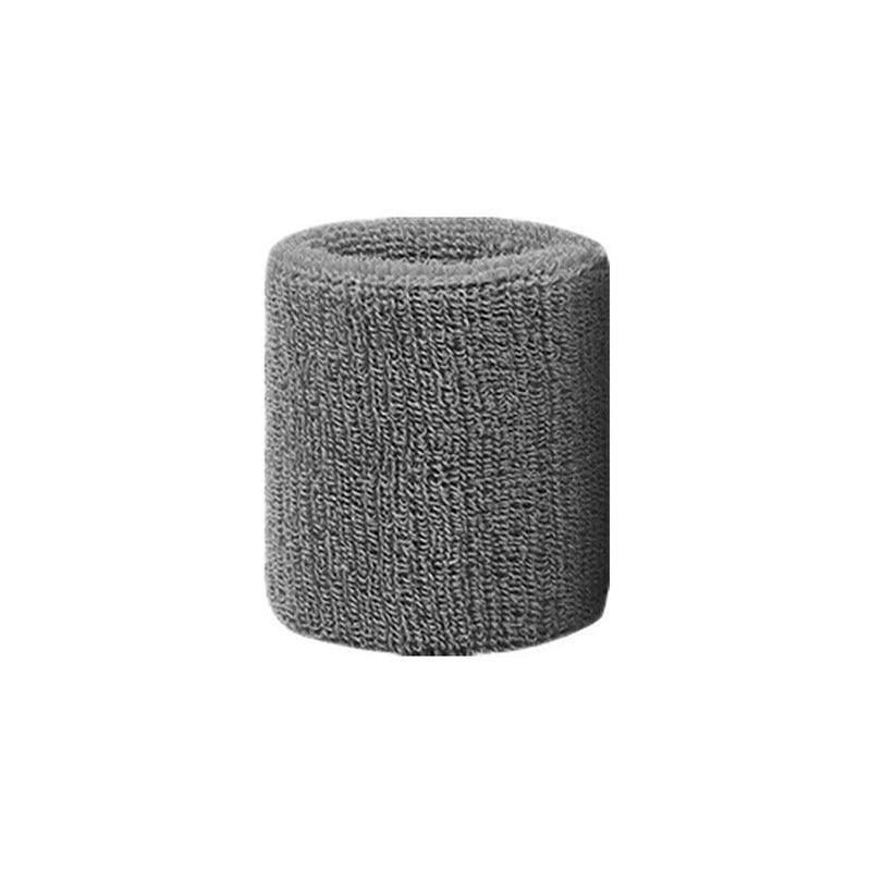 Sport Cotton Wristband Wrist Band Sweatband Sweat Training Tennis Gym Yoga - Blue Gray
