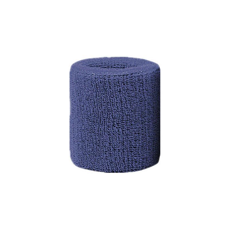 Sport Cotton Wristband Wrist Band Sweatband Sweat Training Tennis Gym Yoga - Blue Gray