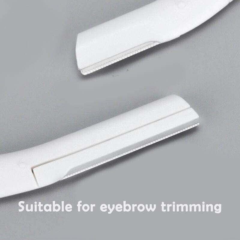 3Pcs Eyebrow Razor Set Facial Hair Remover Dermaplaning Shaving Tool Kit - Clear eyebrow razor*2+Scissor comb