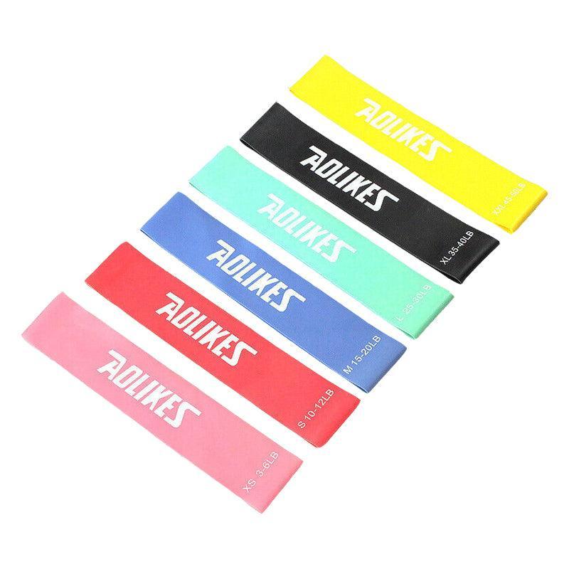 Aolikes Resistance Bands Power Heavy Strength Exercise Fitness Gym Yoga - Yellow 500*50*1.3 (45-50 lbs)