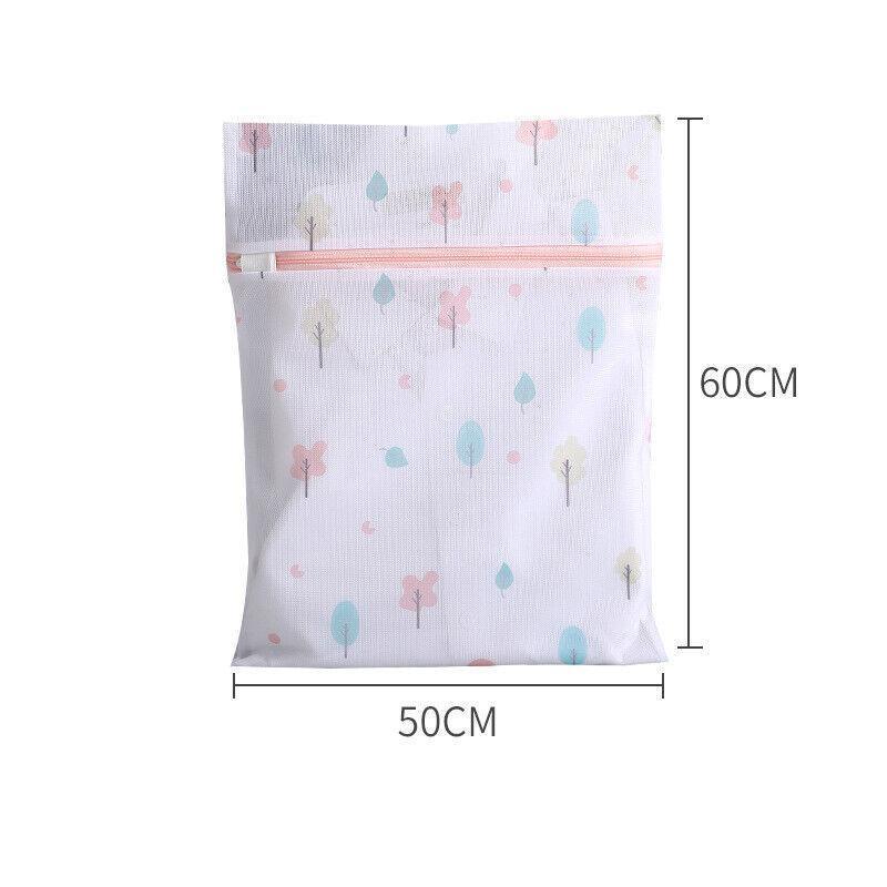 4Pcs Cute Delicates Wash Bag Laundry Lingerie Bra Washing Pack Set Clothes Case - Blue