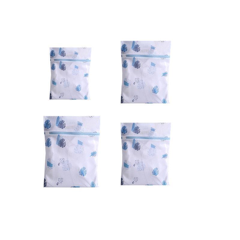 4Pcs Cute Delicates Wash Bag Laundry Lingerie Bra Washing Pack Set Clothes Case - Blue