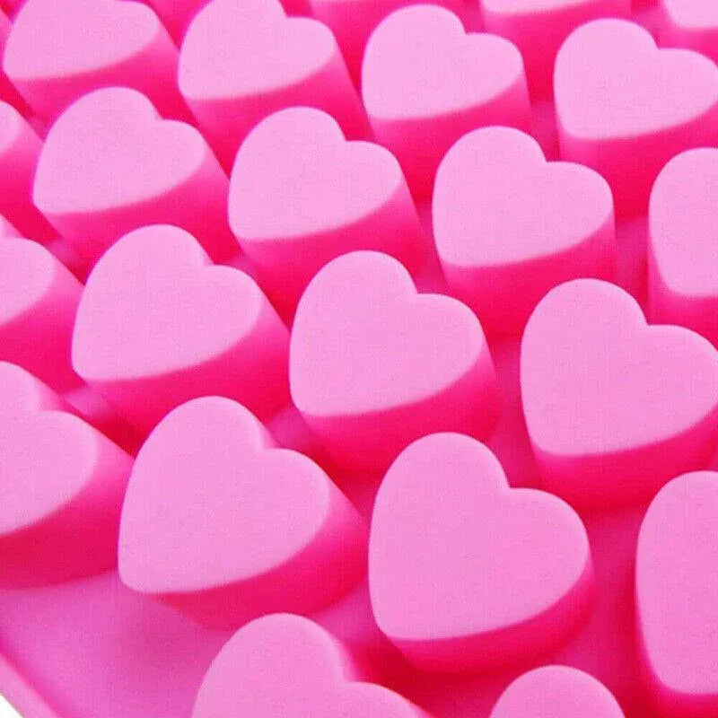 55 Love Heart Silicone Mould Chocolate Mold Candy Gummy Maker Ice Jelly Tray Au