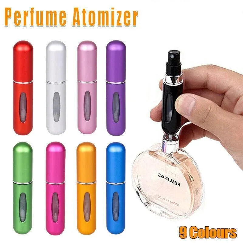 Travel Portable Mini Reusable Perfume Atomizer Bottle Scent Pump Spray 5Ml Au