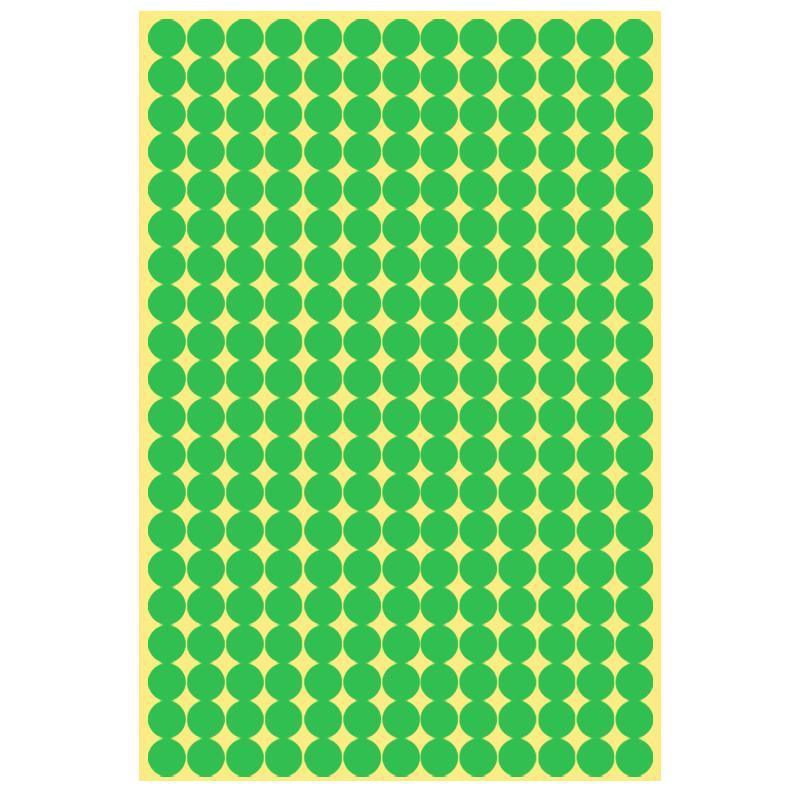 8/13/25/50mm Sticker Dots Adhesive Round Labels Circular Scrapbooking Light Green - 50mm 8 Dots - 5 Sheets