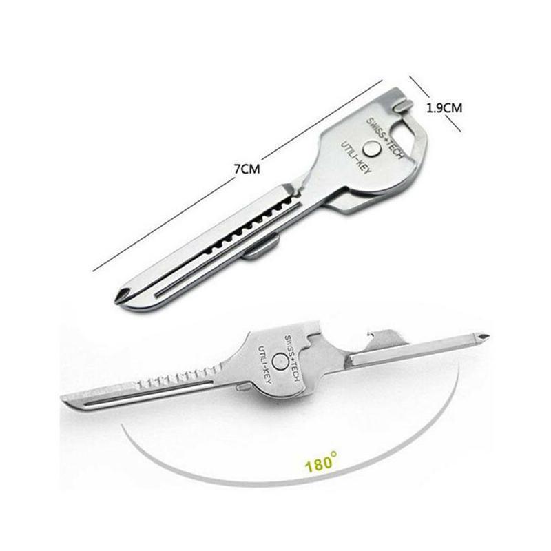 Utili-Key 6 in 1 Key Ring Chain Multi-tool Pocket Knife Screwdriver Swiss Tech