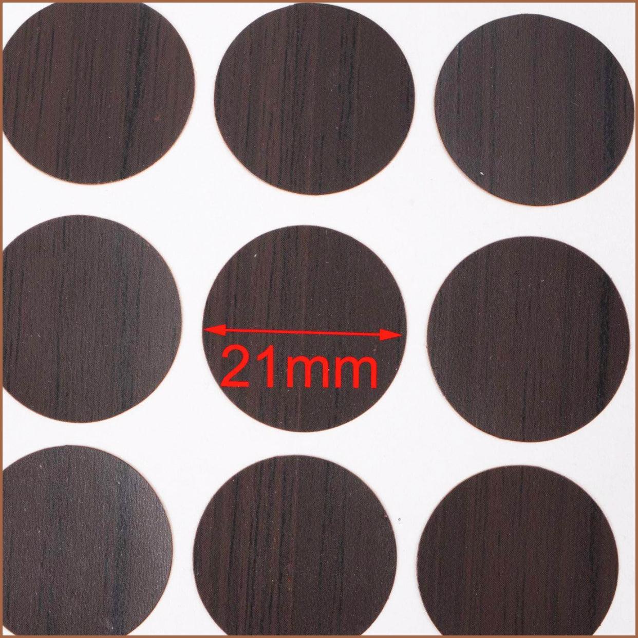 54 X Self Adhesive Decorative Screw Cover Caps Holes Cams Furniture Kitchen 20mm - PC 003