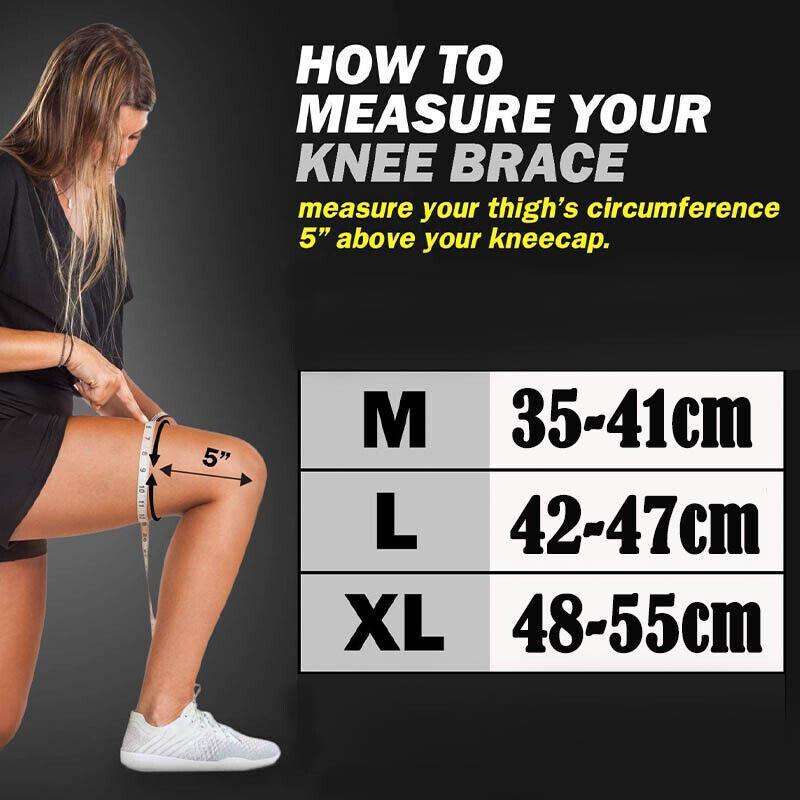 Aolikes Compression Knee Brace Full Leg Sleeve Support Thigh High Sports Gym Au - XL