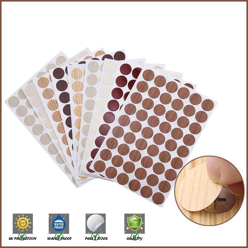 54 X Self Adhesive Decorative Screw Cover Caps Holes Cams Furniture Kitchen 20mm - PC 106