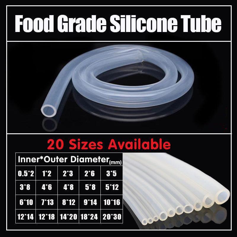 Food Grade Transparent Silicone Rubber Tube Hose Pipe Clear Beer Milk Soft 1M - 10*14mm