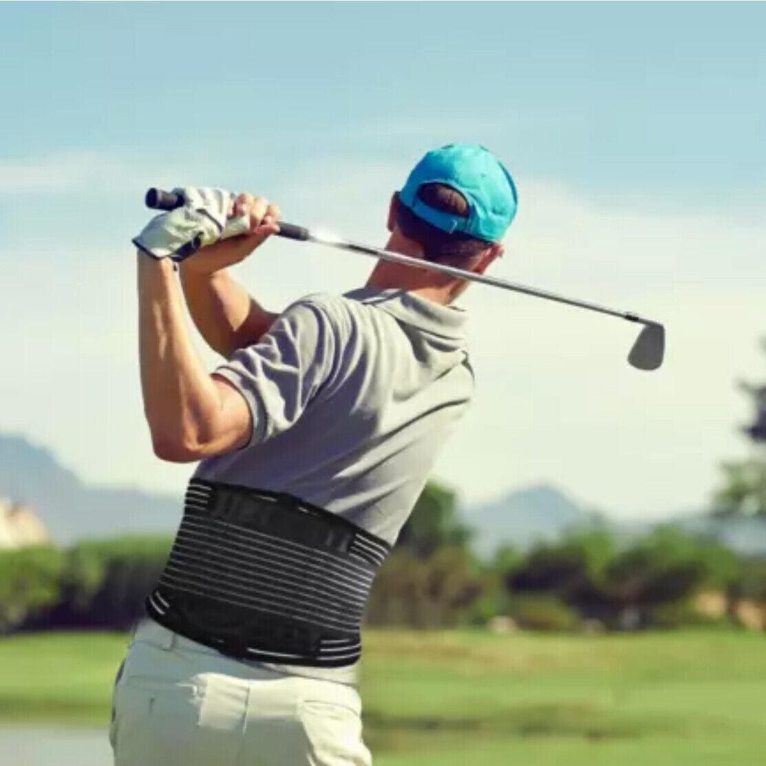 Posture Waist Trimmer Lumbar Lower Support Belt Pain Relief Back Brace Strap Au - L (90-109cm)