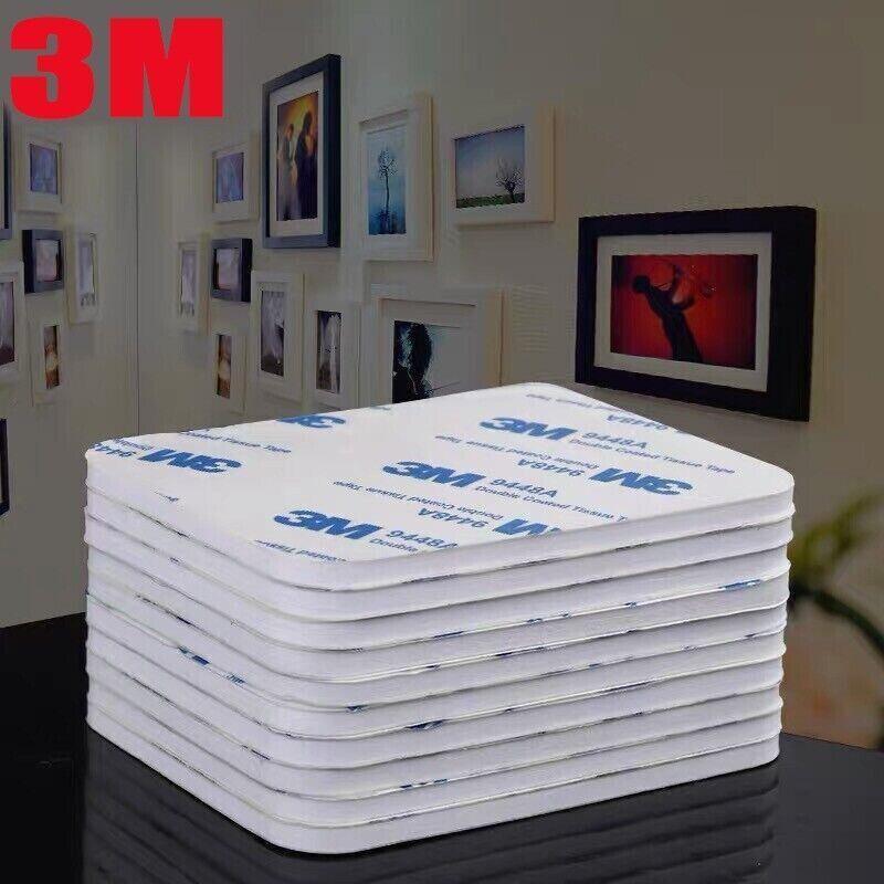 Square 80 x 60 x 3mm 3M Double Sided Foam Sticker Tape Self Adhesive Pads - 8pcs