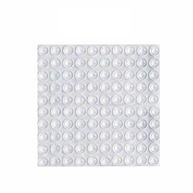 100PCS Clear Silicone Bumper Pads Self Adhesive Door Drawer Cabinet Furniture Stopper - 100PCS-10*2mm