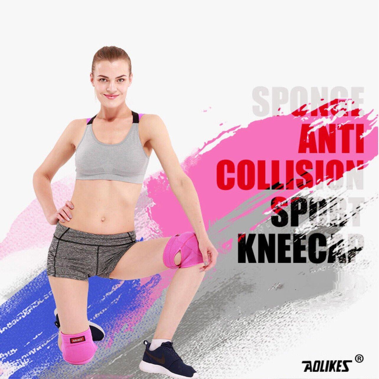 AOLIKES? Knee Pad Crashproof Antislip Brace Leg Sleeve Protector Guard Support M - Grey M *1 Pair