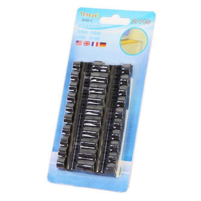 20PCS Cable Clips Management Holder Cord Wire Line Organizer Self-Adhesive M - M Size - Black x 20 PCS