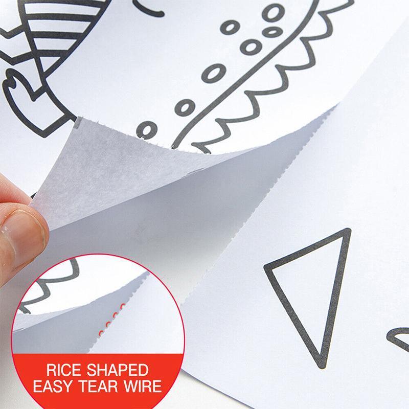 3M DIY Colouring Paper Roll with 12 Colour Pencils Cartoon Doodle Set - Dinosaur Land(With 12PCS Colored Pencils