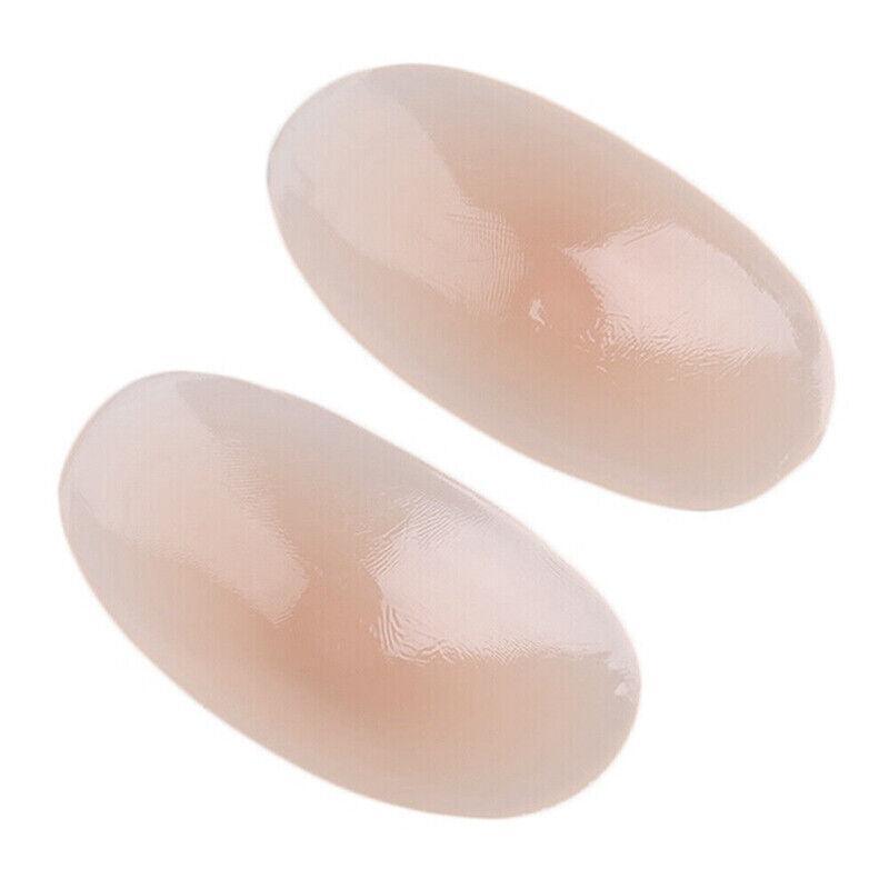 2Pcs Soft Anti-Slip Invisible Shoulder Pads Naturally Increased Silicone /Sponge - Beige (Silicone)