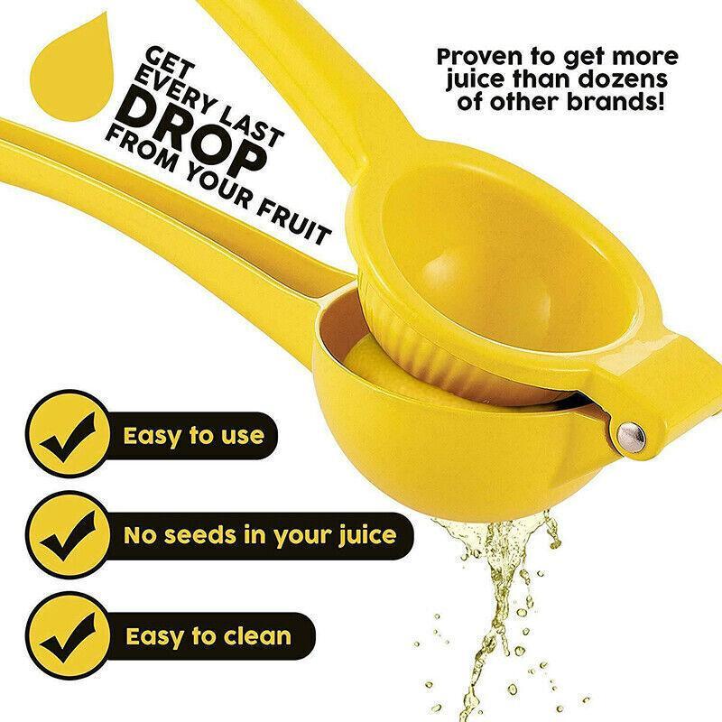 Premium Quality Metal Lemon Squeezer Handheld Juicer Presser Citrus Juice Lime - Red