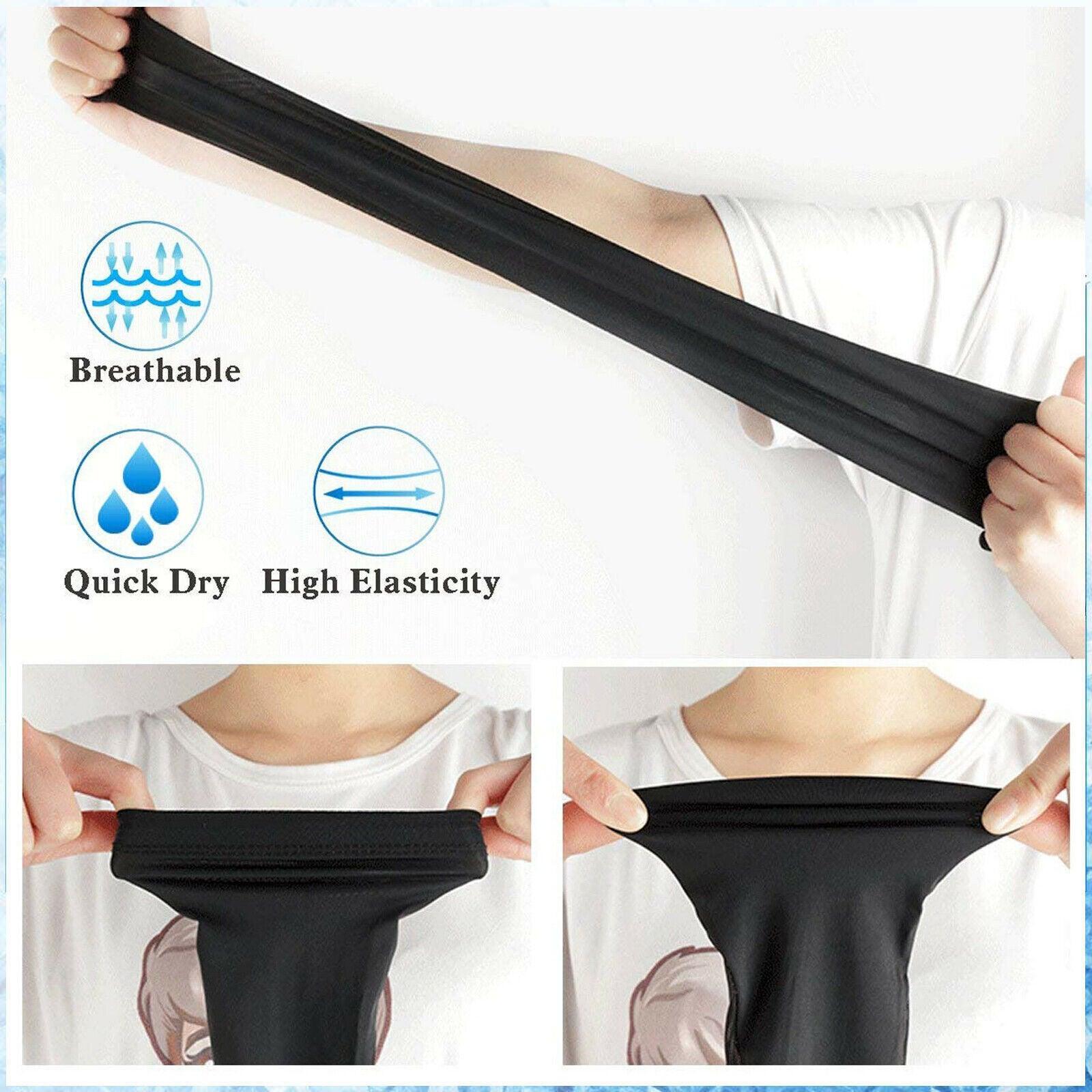 3 Pairs Cooling Sport Arm Stretch Sleeves Sun Uv Protection Covers Cycling Golf - Green × 3 Pairs