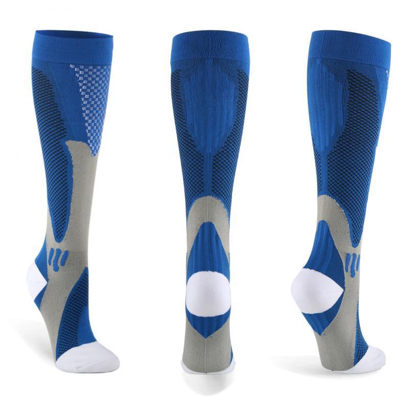 Copper Compression Socks for Running Travel Sports Anti Fatigue Support XXL Unisex - White