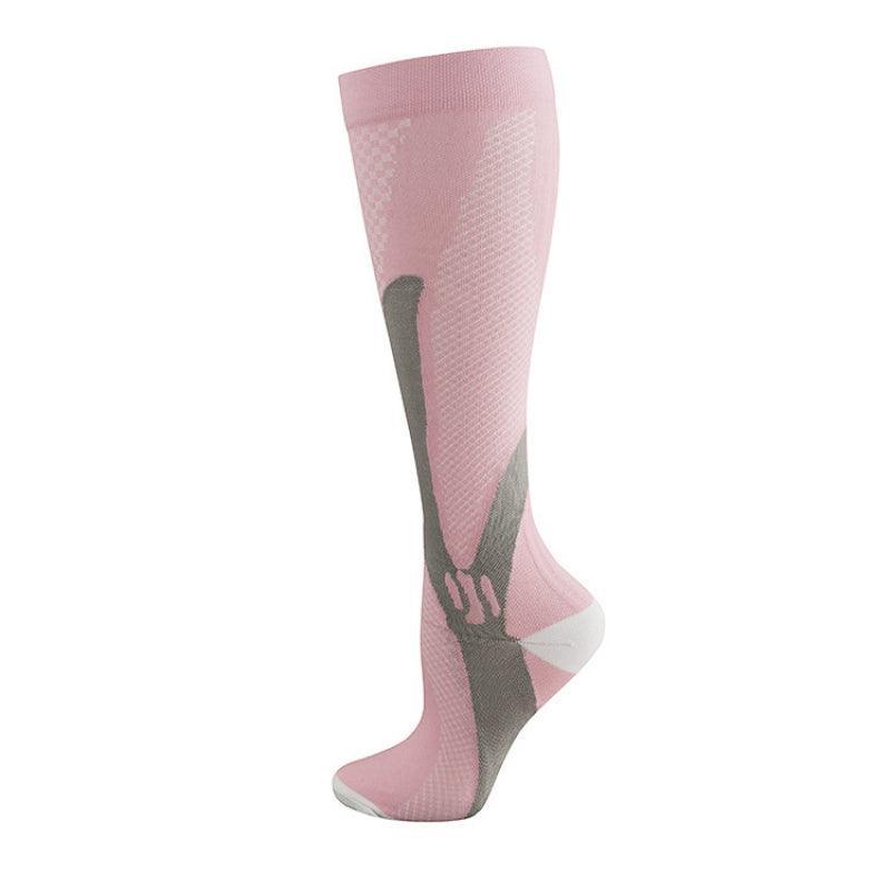Copper Compression Socks for Running Travel Sports Anti Fatigue Support S/M Unisex - White